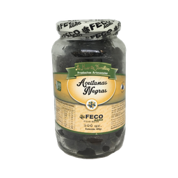 [p0218] ACEITUNA NEGRA GRIEGAS LA HUERTA FAMILIAR X 500 GRS