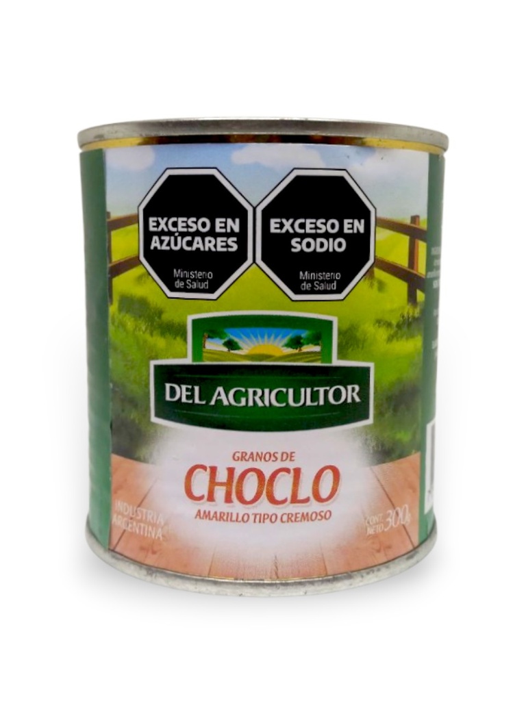 GRANOS CHOCLO AMARILLO TIPO CREMOSO EN LATA  DEL AGRICULTOR X 350 GRS