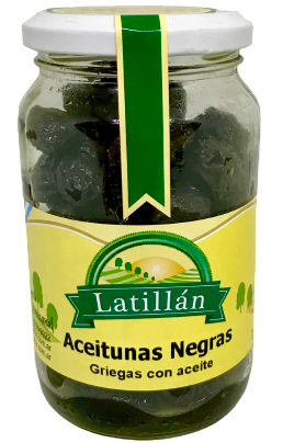 ACEITUNAS NEGRAS GRIEGAS LATILLAN X 200 GRS