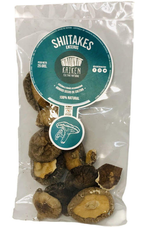 HONGOS SHIITAKE ENTEROS KAIKEN X 25 GRS
