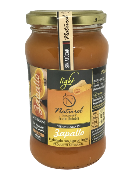 MERMELADA ZAPALLO NATUREL GOURMET X 400 GRS
